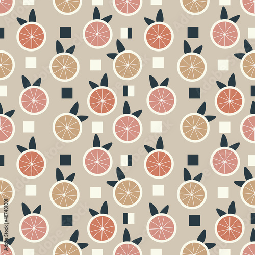 Oranges Vector ilustration seamless patern with.Great for textile,fabric,wrapping paper,and any print.