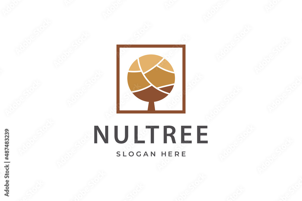 abstract tree pictorial business company, accounting financial corporate logo design