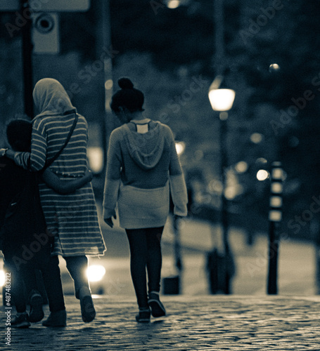 people walking in the city