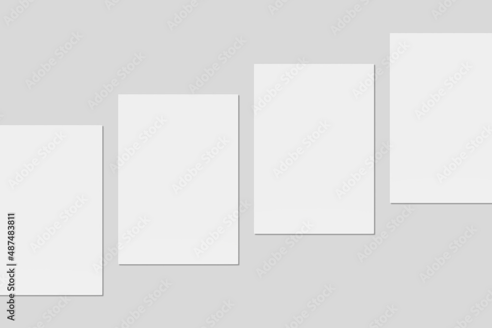 Fototapeta premium Blank paper for mockup. 3D Render.