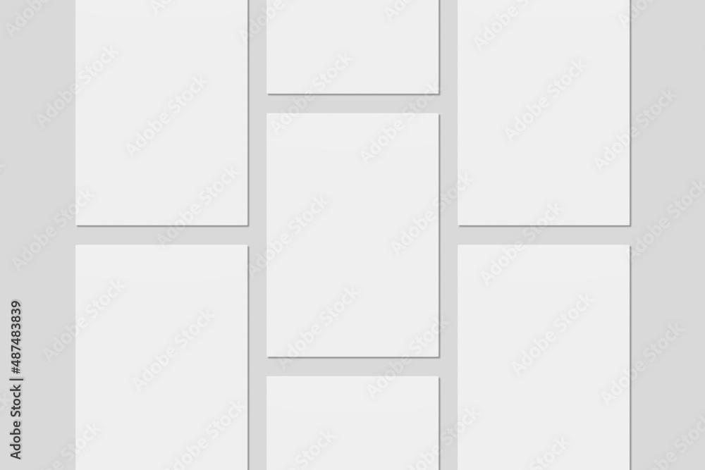 Blank paper for mockup. 3D Render. Blank paper for mockup. 3D Render.