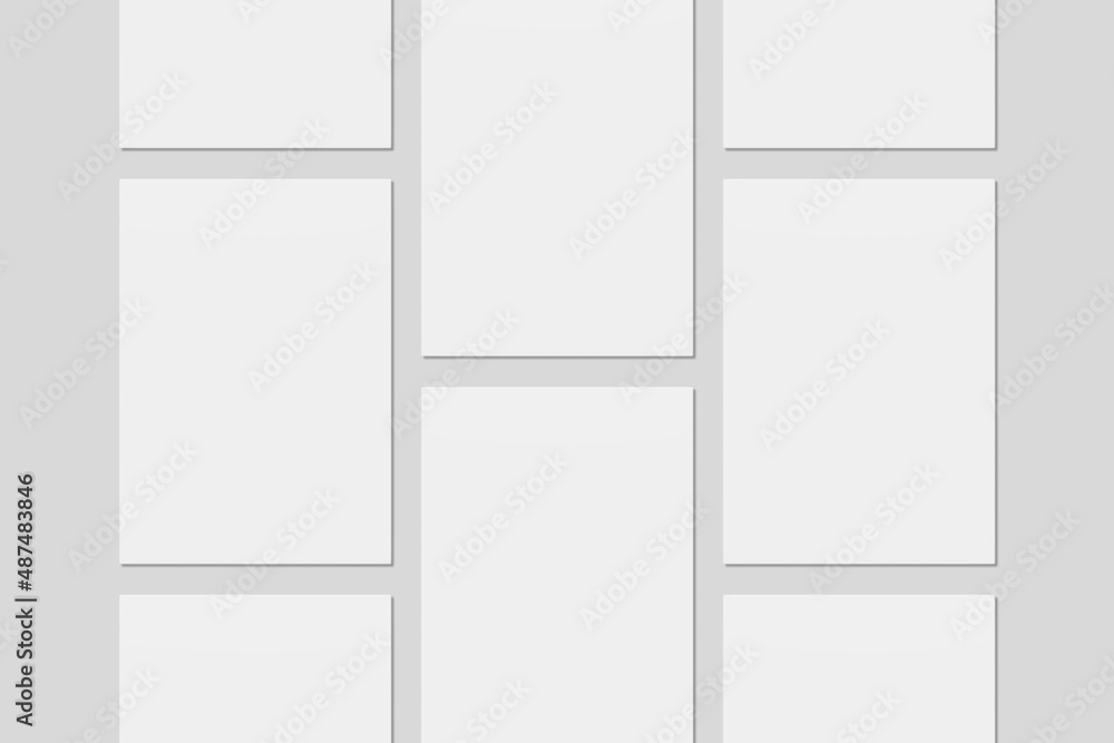 Blank paper for mockup. 3D Render. Blank paper for mockup. 3D Render.