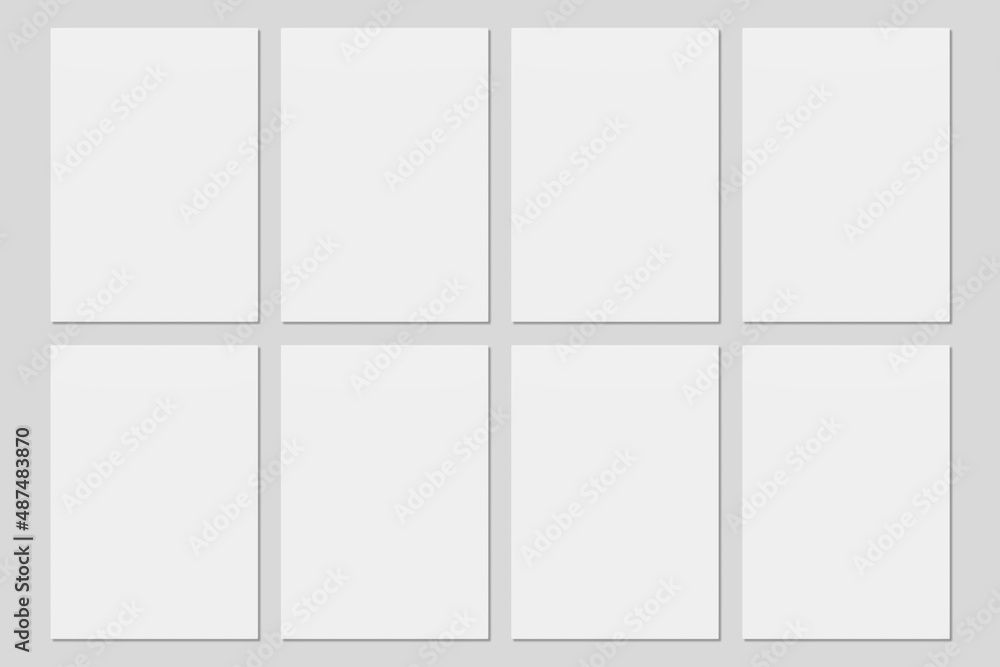 Blank paper for mockup. 3D Render. Blank paper for mockup. 3D Render.