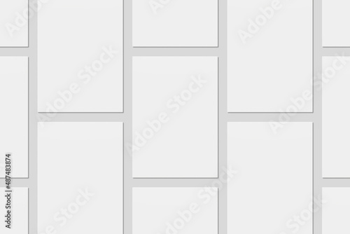 Blank paper for mockup. 3D Render.