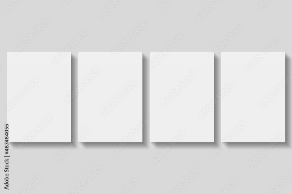 Stack blank paper for mockup. 3D Render. Stack blank paper for mockup. 3D Render.