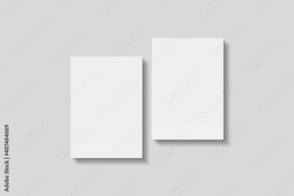 Stack blank paper for mockup. 3D Render. Stack blank paper for mockup. 3D Render.