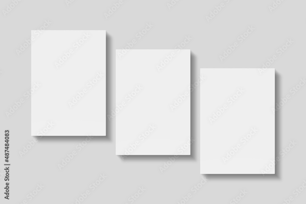 Stack blank paper for mockup. 3D Render. Stack blank paper for mockup. 3D Render.