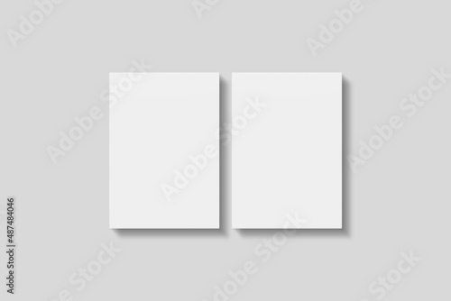 Stack blank paper for mockup. 3D Render.