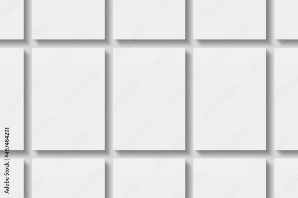 Stack blank paper for mockup. 3D Render. Stack blank paper for mockup. 3D Render.
