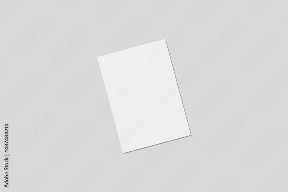Blank paper for mockup. 3D Render. Blank paper for mockup. 3D Render.