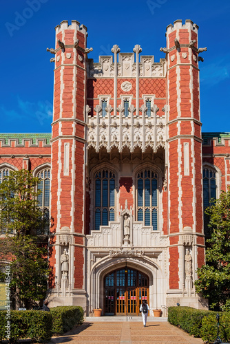 Sunny view of The Bizzell Memorial Library photo