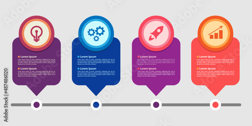 timeline or milestone design template for infographics