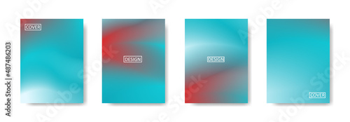 set of abstract background with beautiful gradation color, colorful background for poster flyer banner backdrop.vertical banner.cool fluid background vector illustration