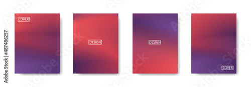 set of abstract background with beautiful gradation color, colorful background for poster flyer banner backdrop.vertical banner.cool fluid background vector illustration