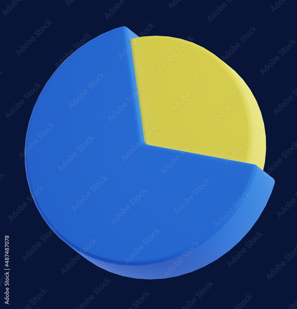 3D Pie Chart Icon Illustration 3D Pie Chart Icon Illustration