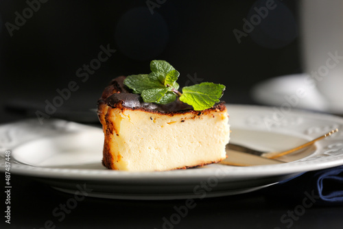 Plate with slice of tasty B...