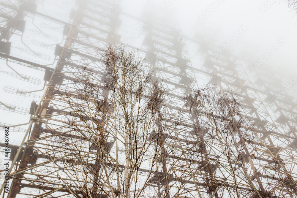 Duga, a Soviet over-the-horizon (OTH) radar system as part of the Soviet anti-ballistic missile early-warning network, in Chernobyl Exclusion Zone in Ukraine Duga, a Soviet over-the-horizon (OTH) radar system as part of the Soviet anti-ballistic missile early-warning network, in Chernobyl Exclusion Zone in Ukraine