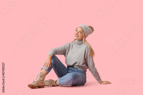 Fashionable young woman in ...