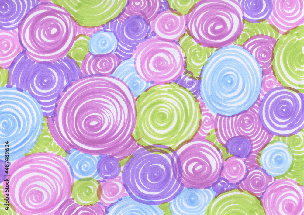 Marker Abstract Background. Pink, green and blue Backdrop. Circle elements Marker Abstract Background. Pink, green and blue Backdrop. Circle elements