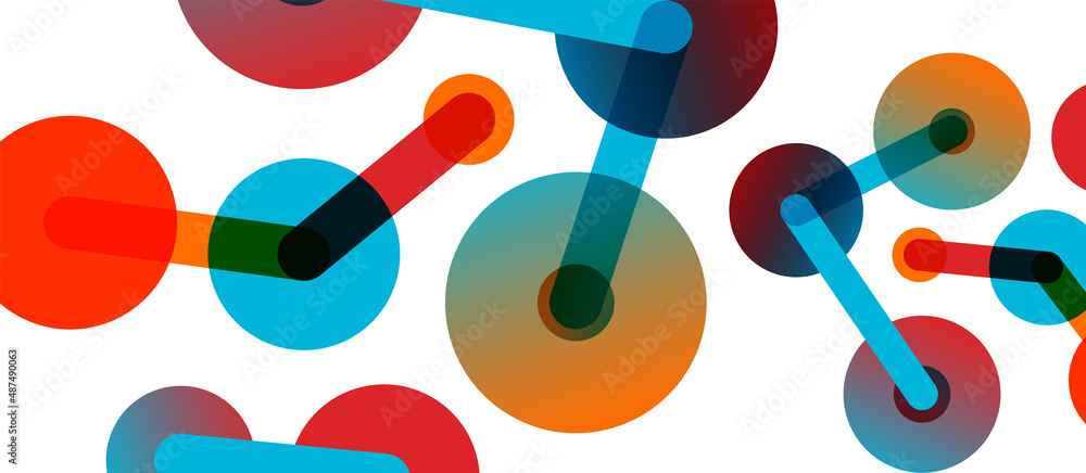 Line points connections geometric abstract background. Circles connected by lines. Trendy techno business template for wallpaper, banner, background or landing Line points connections geometric abstract background. Circles connected by lines. Trendy techno business template for wallpaper, banner, background or landing