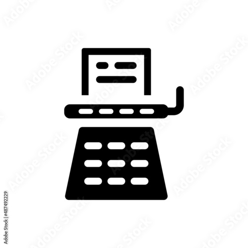 Machine typewriter icon
