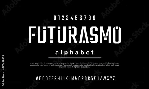 Futuristic modern urban alphabet. Simple Typography for sport, fashion, digital, mobile, race. Creative future vector illustration font