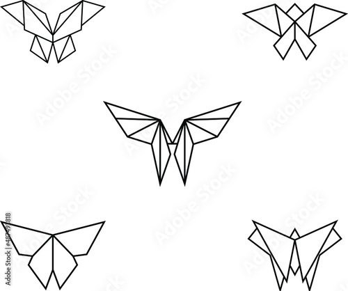 butterfly origami geometric