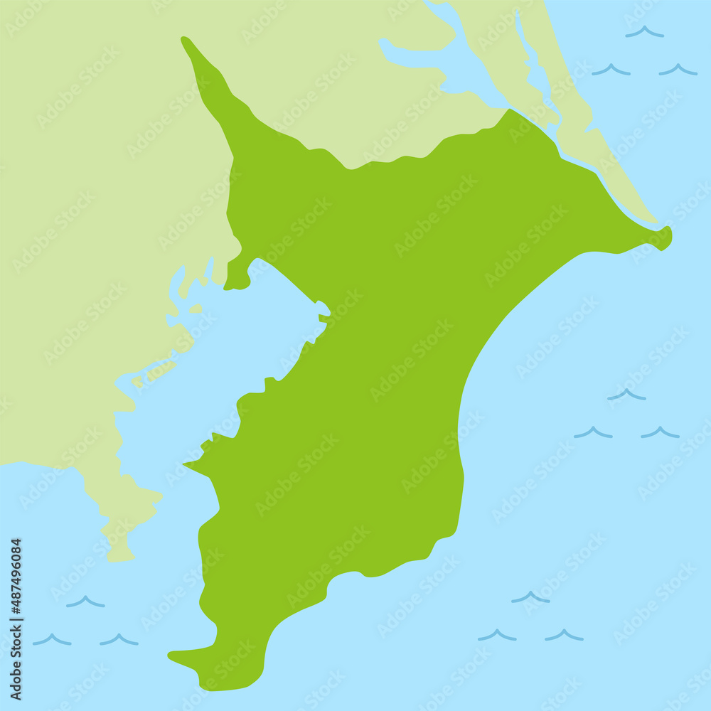 Obraz premium 千葉県のイラスト