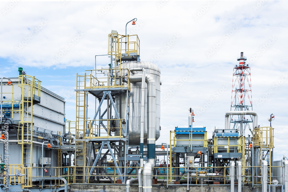 Technological equipment of a gas processing plant. Technological equipment of a gas processing plant.