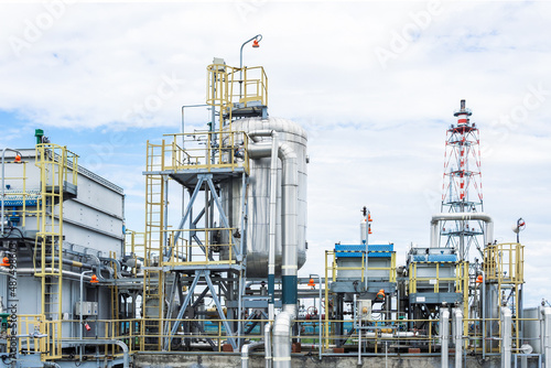 Technological equipment of a gas processing plant.