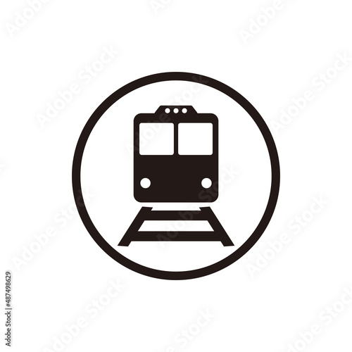 train icon vector on white background
