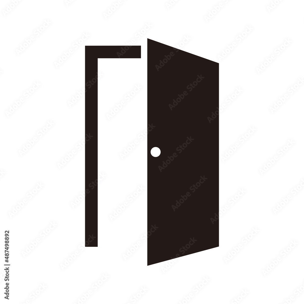 door icon vector symbol illustration on white background door icon vector symbol illustration on white background