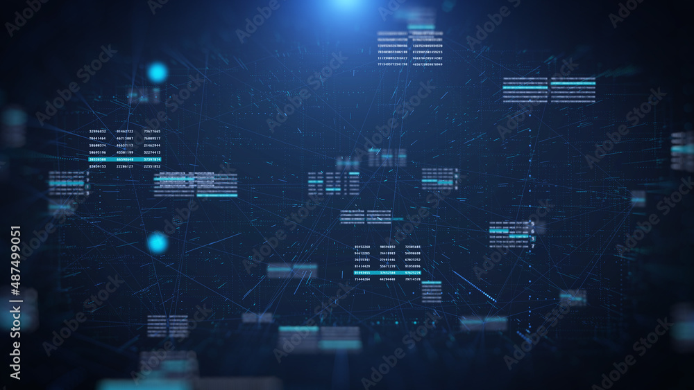 HUD UI Digital Data Futuristic Numeric Test Sequence Simulation Concept Illustration Background. HUD UI Digital Data Futuristic Numeric Test Sequence Simulation Concept Illustration Background.
