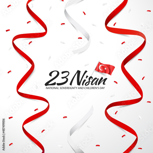 Vector Illustration of 23 April, National sovereignty and children's day

