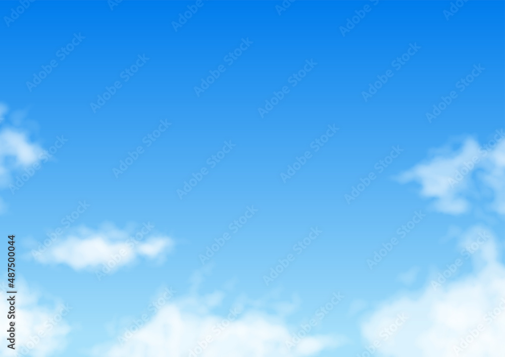 青空と雲のベクター素材 青空と雲のベクター素材