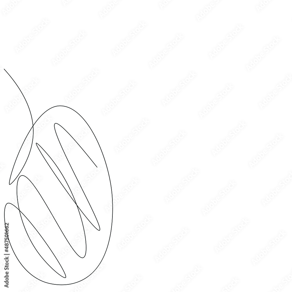 Easter egg line draw vector illustration Easter egg line draw vector illustration