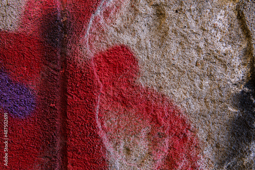 Concrete brick wall texture, spray painting, loft style, floor foundation, street fence, house wall, loft style, concrete and stone collapse, floor subfloors, wall texture