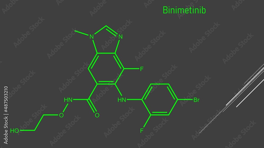 Binimetinib, also known as Mektovi and ARRY-162, is an anti-cancer small molecule that was developed treat various cancers Binimetinib, also known as Mektovi and ARRY-162, is an anti-cancer small molecule that was developed treat various cancers
