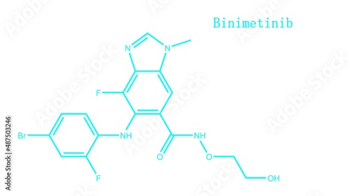 Binimetinib, also known as Mektovi and ARRY-162, is an anti-cancer small molecule that was developed  treat various cancers photo