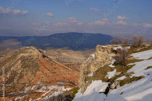 mountains, autumn and winter together