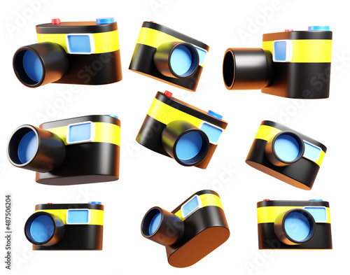 Photo camera icon set. Phot...