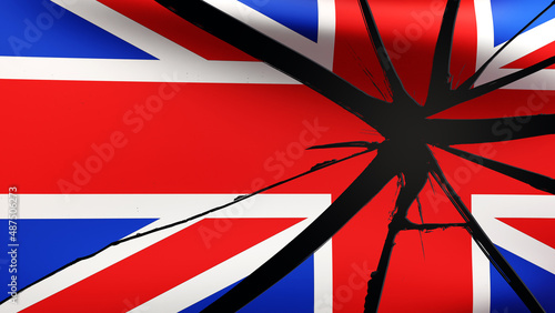 Great Britain flag with cra...
