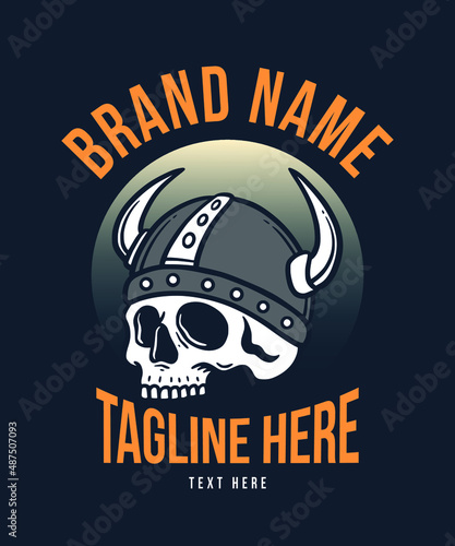 Special Skull Viking Vector Illustration