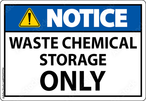 Waste Chemical Storage Only On White Background