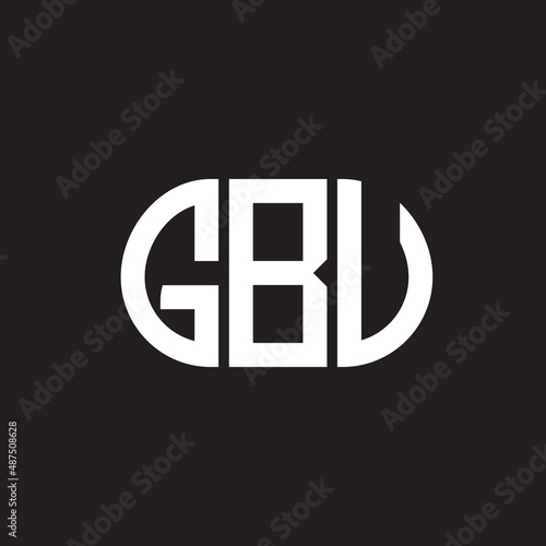 GBU letter logo design on black background. GBU creative initials letter logo concept. GBU letter design. photo