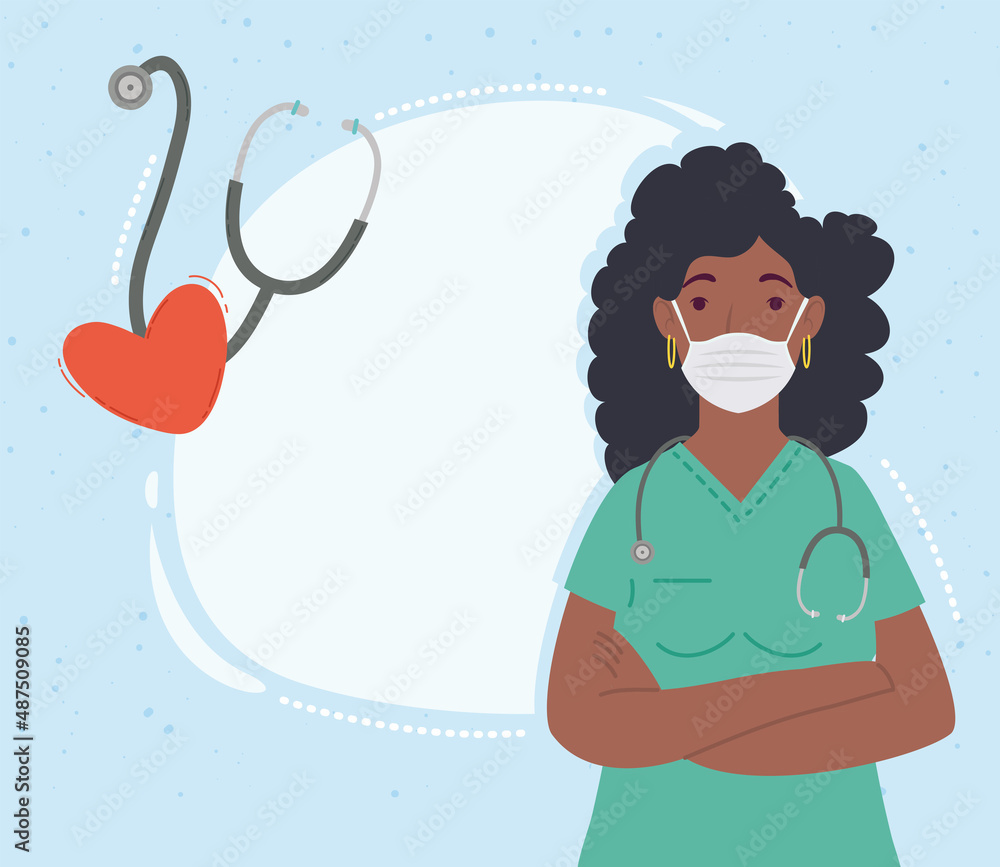 Obraz premium afro female professional doctor