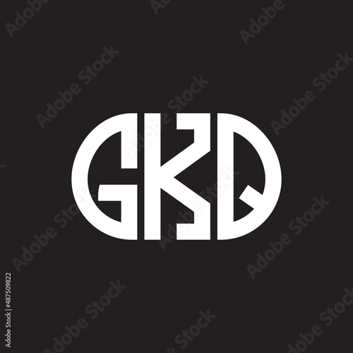 GKQ letter logo design on black background. GKQ creative initials letter logo concept. GKQ letter design.