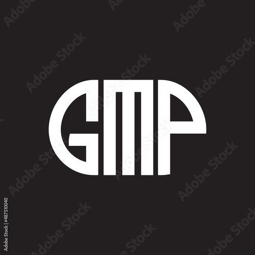 PrintGMP letter logo design on black background. GMP creative initials letter logo concept. GMP letter design.