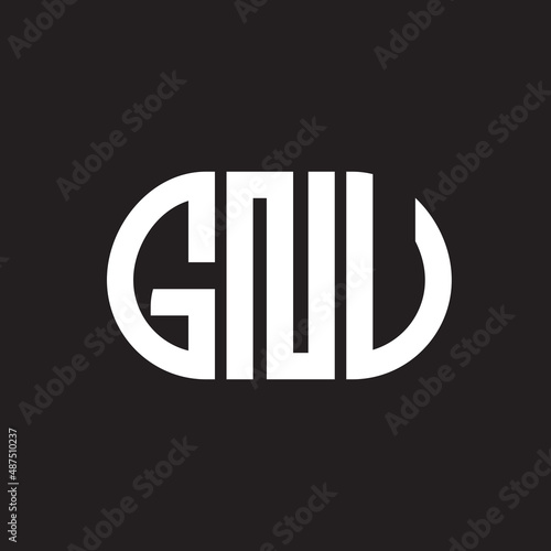 GNV letter logo design on black background. GNV creative initials letter logo concept. GNV letter design. photo