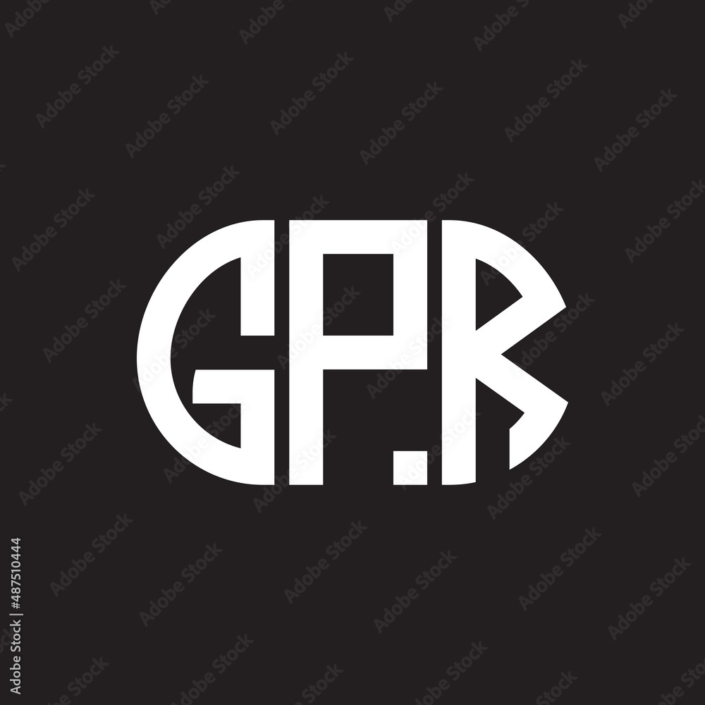 GPR letter logo design on black background. GPR creative initials letter logo concept. GPR letter design. GPR letter logo design on black background. GPR creative initials letter logo concept. GPR letter design.